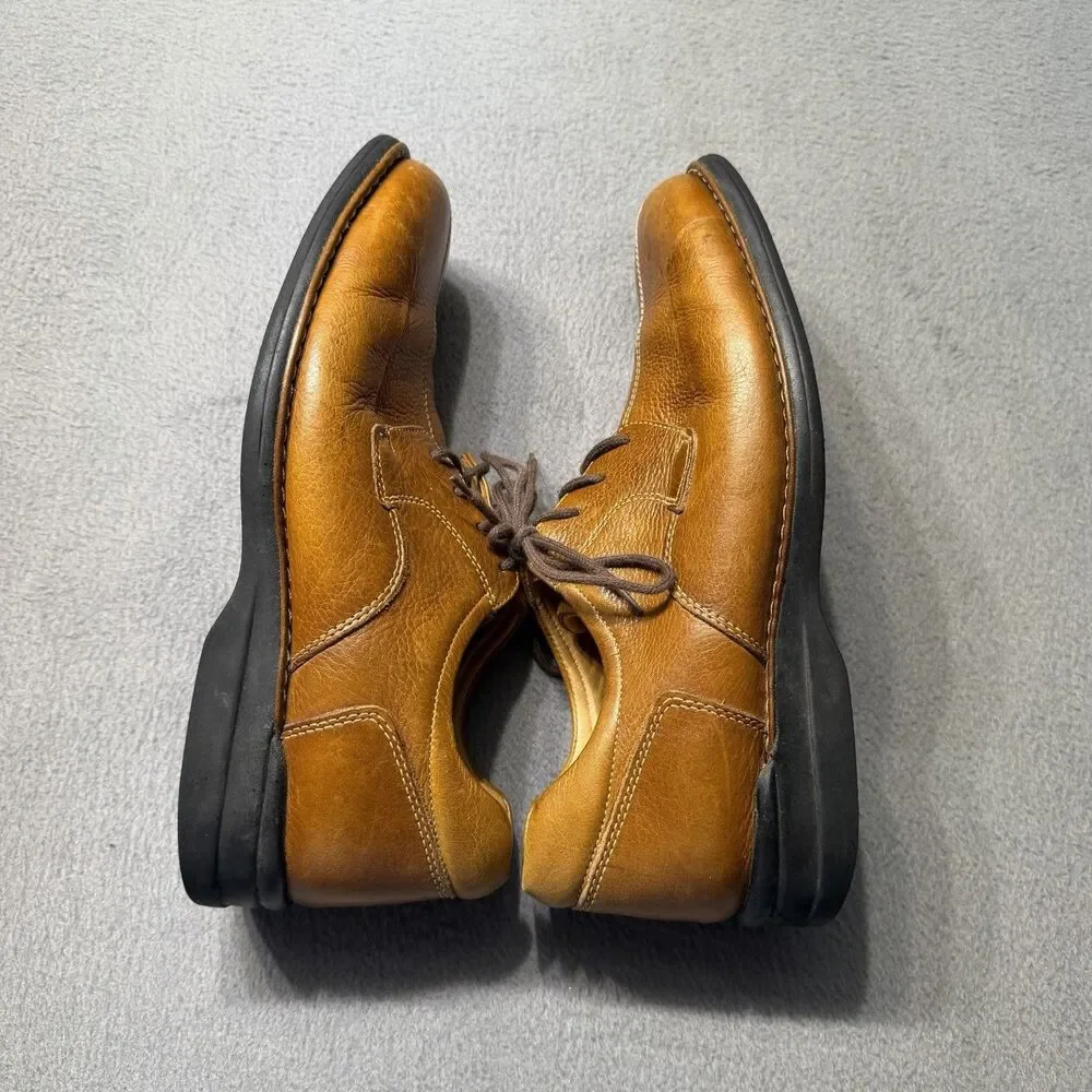 Johnston & Murphy Mens Size 8.5 M Brown Leather Split Toe Derby Dress Shoe